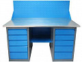 Металлический стол верстак с двумя драйверами ВД2 1,6